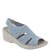 Bzees Double Up - Womens 8.5 Blue Sandal Medium