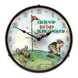 Collectable Sign & Clock Bad Day on the Golf Course Backlit Wall Clock