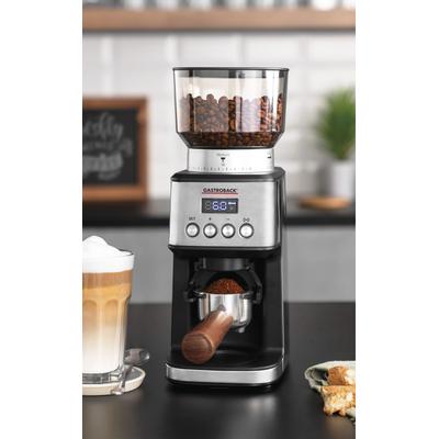 GASTROBACK Kaffeemühle "42643 Design Digital", schwarz (edelstahl, manschette mit kunststoff schwarzem grundkorpus), B:12,8cm H:34cm T:20cm, Kaffeemühlen