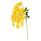 Set of 3 Yellow Artificial Japanese Wisteria Flower Stem Hanging Spray Bush 44in - 44" L x 10" W x 3" DP