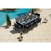 Milan 9-Piece Aluminum Outdoor Furniture Dining Table Set in Charcoal with Dining Table and Eight Cushioned Chairs