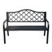 MAYPEX 4 Ft Steel Frame Outdoor Patio Garden Bench 2-Person Loveseats Outdoor Furniture Park Bench