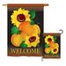 Breeze Decor BD-HA-G-113029-IP-BO-D-US05-BD G163029-BO Welcome Pumpkin Fall Harvest & Autumn Impressions Decorative Vertical 13 x 18.5 in. Double Sided Garden Flag