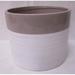 Mr. MJs Trading AI-CE10-171 White & Brown Round Planter