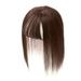 Alextreme Wigs with Bangs Straight Hair for Head Top Natural Look Heat Resistant Cosplay Party Wig For Fashion Women(Dark Brown 25cm)
