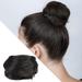 Wojeull Clip Wrap Wig Small Wrap Ball Head Wig Female Straight Hair Circle Black Brown Dished Hair Fluffy And Natural