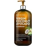 Majestic Pure Avocado Coconut Conditioner - Vitamin Enriched Gentle Hair Conditioner Formula Nourishes Dry & Damaged Hair - for Daily Use Sulfate Free for All Hair Types Men & Women - 16 fl oz