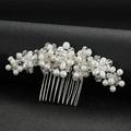 Bridesmaids Gold Silver Hair Comb Sweet Pearls & Crystals Hair Accessories for Female Daily Headdress Jewelries