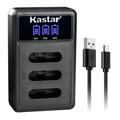 Kastar LCD Triple USB Battery Charger Compatible with Pentax D-LI78 Battery Pentax D-BC78 Charger Pentax Optio L50 Optio M50 Optio M60 Optio S1 Optio V20 Optio W60 Optio W80