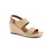 Wide Width Women's Hartley Sandal by SoftWalk in Beige (Size 9 W)