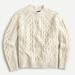 J. Crew Sweaters | J Crew Cable Knit Pointelle Sweater - Never Worn | Color: Cream | Size: S
