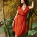 Anthropologie Dresses | Anthropologie Maeve Noronha Crepe Wrap Dress | Color: Orange/Red | Size: S