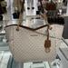 Michael Kors Bags | Michael Kors Jet Set Travel Large Chained Tote Shoulder Bag Mk Vanilla | Color: Brown/Cream | Size: Large