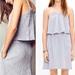 Madewell Dresses | Madewell Dreamdrift Overlay Stripe Dress Size 6 P50 | Color: Black/White | Size: 6