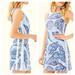 Lilly Pulitzer Dresses | Lilly Pulitzer Mila Shift Dress Blue Peri Pop Up Stuffed Shells White Zip 16 | Color: Blue/White | Size: 16