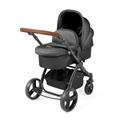 Ickle Bubba Stomp Urban 3-in-1 Travel System (Astral) - Matte Black/Charcoal Grey/Tan