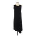 Victor Alfaro Collective Casual Dress - Midi Crew Neck Sleeveless: Black Print Dresses - Women's Size X-Small