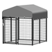 Magshion Outdoor Dog Kennel 4ft x 4.25ft x 4.5ft with UV Protection Waterproof Cover 8 Panels Welded Dog Pen Dog Playpen Dog Enclosure for Medium Dogs