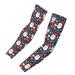 Diaonm Sunscreen Arm Sleeves Soft Elasticity Flower Arm Gloves Cycling Set of 2 Pack UV Protection Arm Cover Sleeves with Cartoon Santa Claus Printed Size M