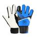 chidgrass 1 Pair Children Portable Soccer Gloves Football Training Practise Goalkeeper Hand Protection Latex PU Leather Glove Nonslip Blue Size 5