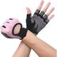 Workout Gloves Breathable Exercise Gloves with Microfiber Fabric No-Slip Fitness Gloves with Silicone Padded Palm Protection for Men&Women Weightlifting/Pull ups/Cycling Pink