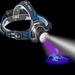 Mairbeon Portable Dual LEDs Zoom White + UV Light Headlamp Battery Powered Blacklight