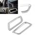 BFY For Volvo XC60 2009 2010 2011 2012 2013 2014 2015 2016 2017 Car Air Outlet Cover Trim Air Vent Silver Frame Strip 2pcs