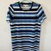 Michael Kors Dresses | Michael Kors Crew Neck Striped Shirt Sleeve Dress | Color: Blue/White | Size: M