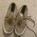 Vans Shoes | Beige Vans Sneakers With Leather Laces | Color: Tan | Size: 7