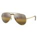 Ray-Ban RB3625 New Aviator Sunglasses Legend Gold Frame Silver/Brown Chromance Lens Polarized 58 RB3625-9196G5-58