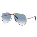 Ray-Ban RB3625 New Aviator Sunglasses Rose Gold Frame Clear Gradient Blue Lens 55 RB3625-92023F-55