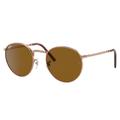 Ray-Ban RB3637 New Round Sunglasses Rose Gold Frame Brown Lens 53 RB3637-920233-53