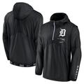 Men's Nike Black Detroit Tigers Authentic Night Game Performance Half-Zip Windbreaker