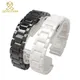 Bracelet de montre en céramique 14mm 15 16 17 18 19 20 21mm 22mm bracelet de montre blanc noir