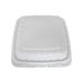 ITI TG-PM-99 Square 1-Compartment Hinged Container 9"x 9" x 3" - Plastic, White, 1 Compartment