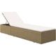 Design In - Bain de soleil Chaise de jardin Transat de jardin - Résine tressée Marron et blanc