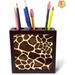 East Urban Home Madysan Giraffe Coat-Tile Pen Holder, 5-Inch Wood in Brown | 5 H x 5 W x 1.66 D in | Wayfair 0BEA7FF5130446FE8F64AA810607476F