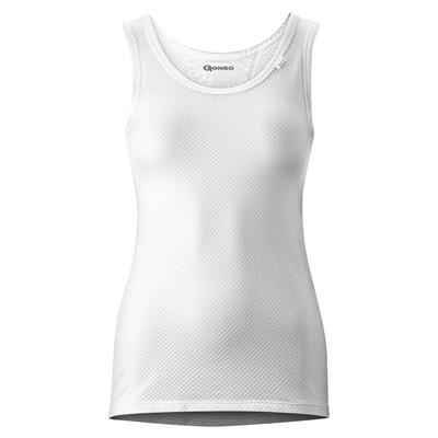 Funktionsshirt GONSO "Base Shirt Sleeveless W", Damen, Gr. 44, weiß, 89% Polypropylen, 11% Elastan, Rundhals, Kurzarm, Shirts, Damen Fahrrad-Unterhemd, elastisch und atmungsaktiv, Rundhals Radshirt Image