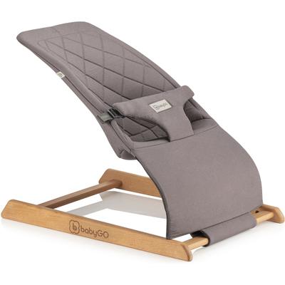 Babywippe BABYGO "Skippy, grau", Baby, grau, Holz, Metall, Baumwolle, Babywippen, Made in Europe Image