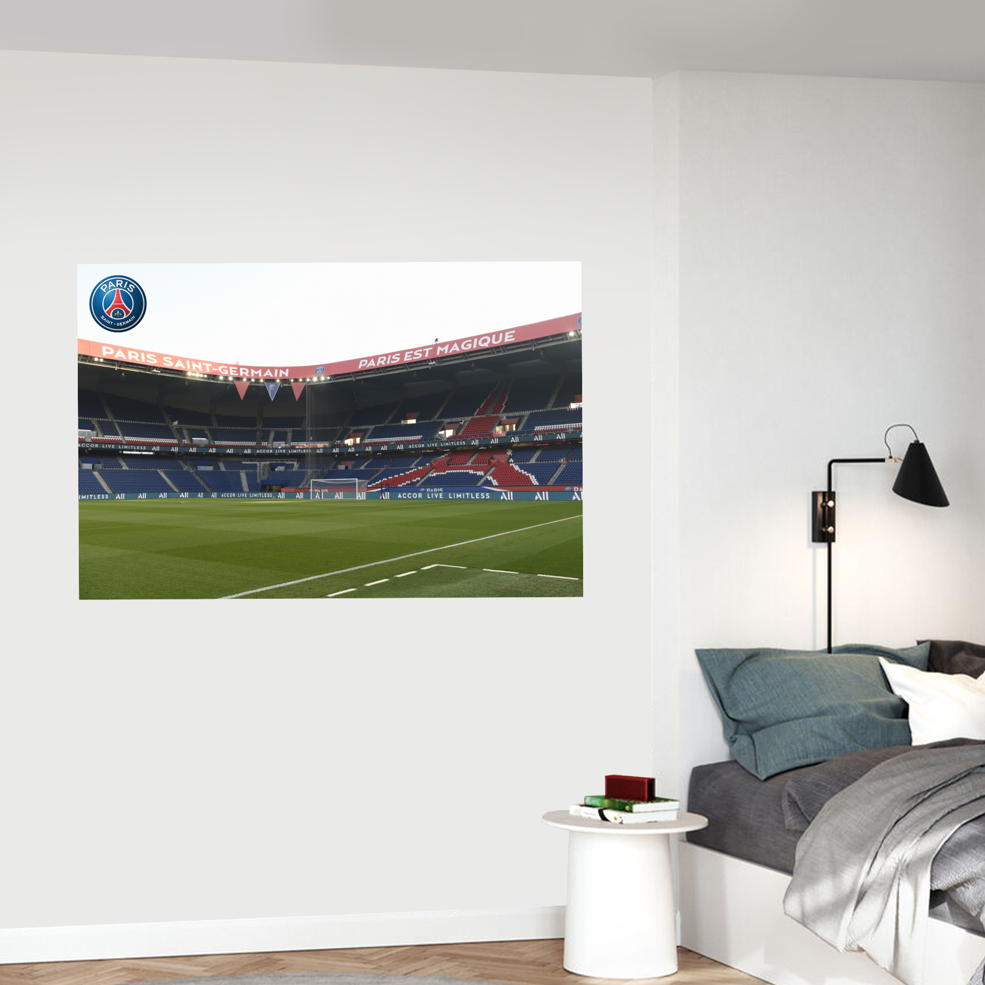 Eckwandaufkleber des Paris Saint-Germain-Stadions – 90 cm x 60 cm Image