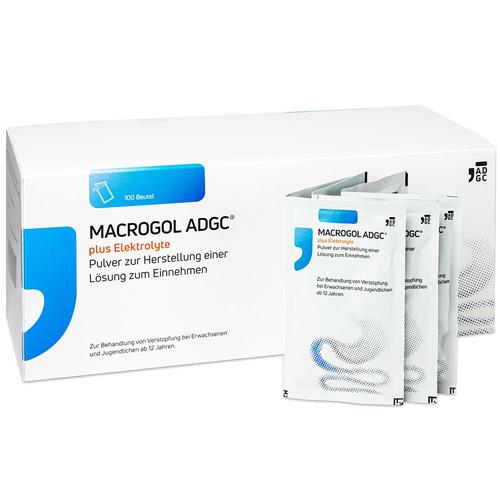 Macrogol Adgc plus Elektrolyte Plv.z.H.e.L.z.Einn. 100 St Pulver zur Herstellung einer Lösung zum Einnehmen