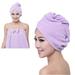 2PCS Women s Microfiber Fabric Bath Hair Towel Dry Hat Cap Quick Drying Lady Bath Tool Solid Towel