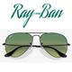 Ray-Ban Accessories | New Ray-Ban Large Metal Aviator Sunglasses Black Matte Frame Crystal Green Lens | Color: Black/Green | Size: Os