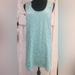 Free People Dresses | Free People Mint Green Velvet Eyelet Beaded Sleeveless Mini Dress Size Small | Color: Green | Size: S