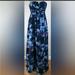 Jessica Simpson Dresses | Jessica Simpson Strapless Maxi Dress Black/Blue Size S | Color: Blue | Size: S