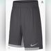 Nike Bottoms | Nwt~Boys Medium, Nike Dri-Fit 8 In Shorts. Dark Grey With Light Grey Trim/Swoosh | Color: Gray | Size: 8b