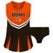 Girls Toddler Brown/Orange Cleveland Browns Cheerleader Dress with Bloomers Set