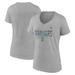 Women's Fanatics Branded Heather Gray Seattle Mariners Score From Second V-Neck T-Shirt