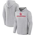 Men's Fanatics Branded Heathered Gray Oklahoma Sooners Stacked Pursuit Pullover Hoodie