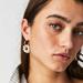 Free People Jewelry | Free People Galley Shaggy Hoops Earrings | Color: Gold/White | Size: Os